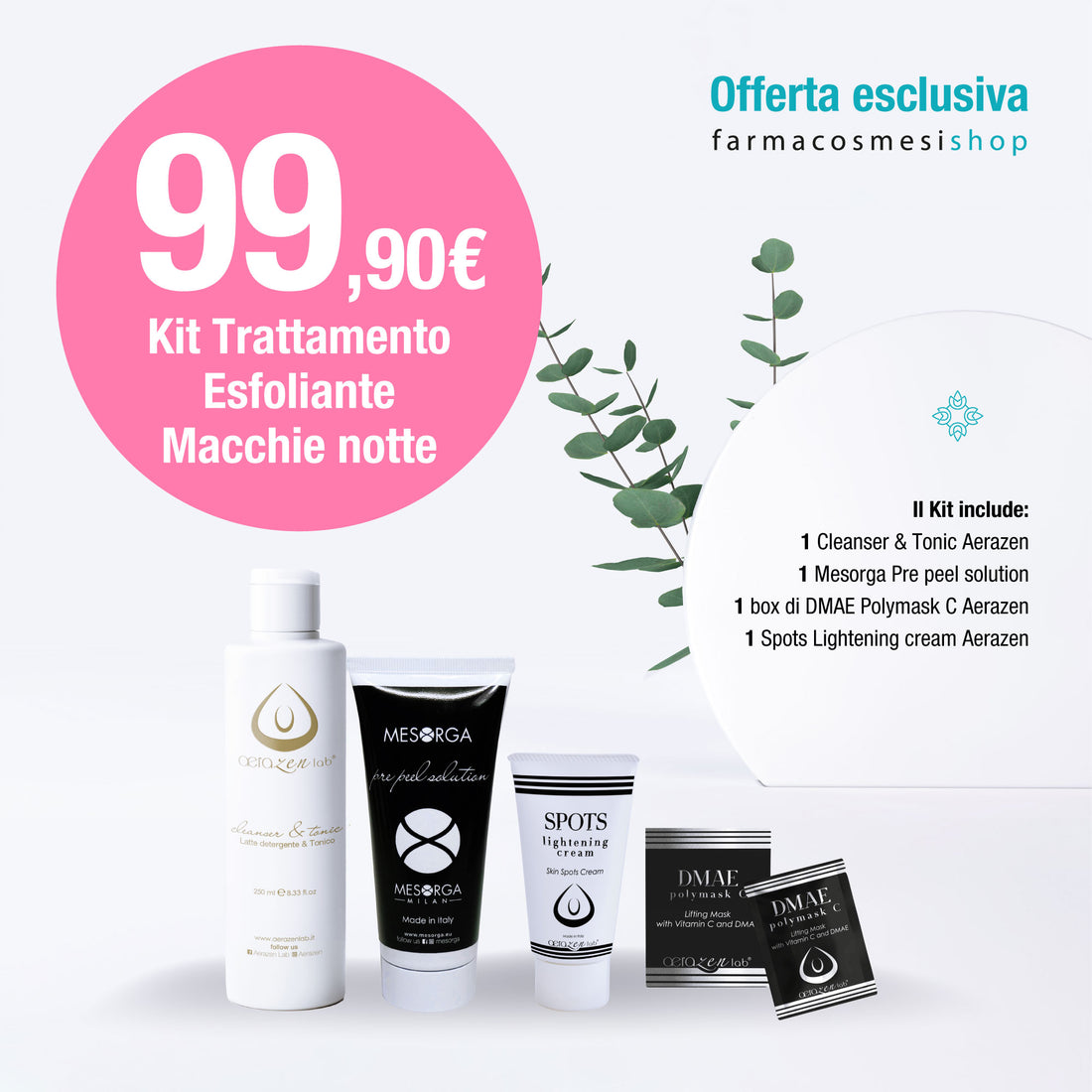 Kit Trattamento Esfoliante Macchie notte - Viso