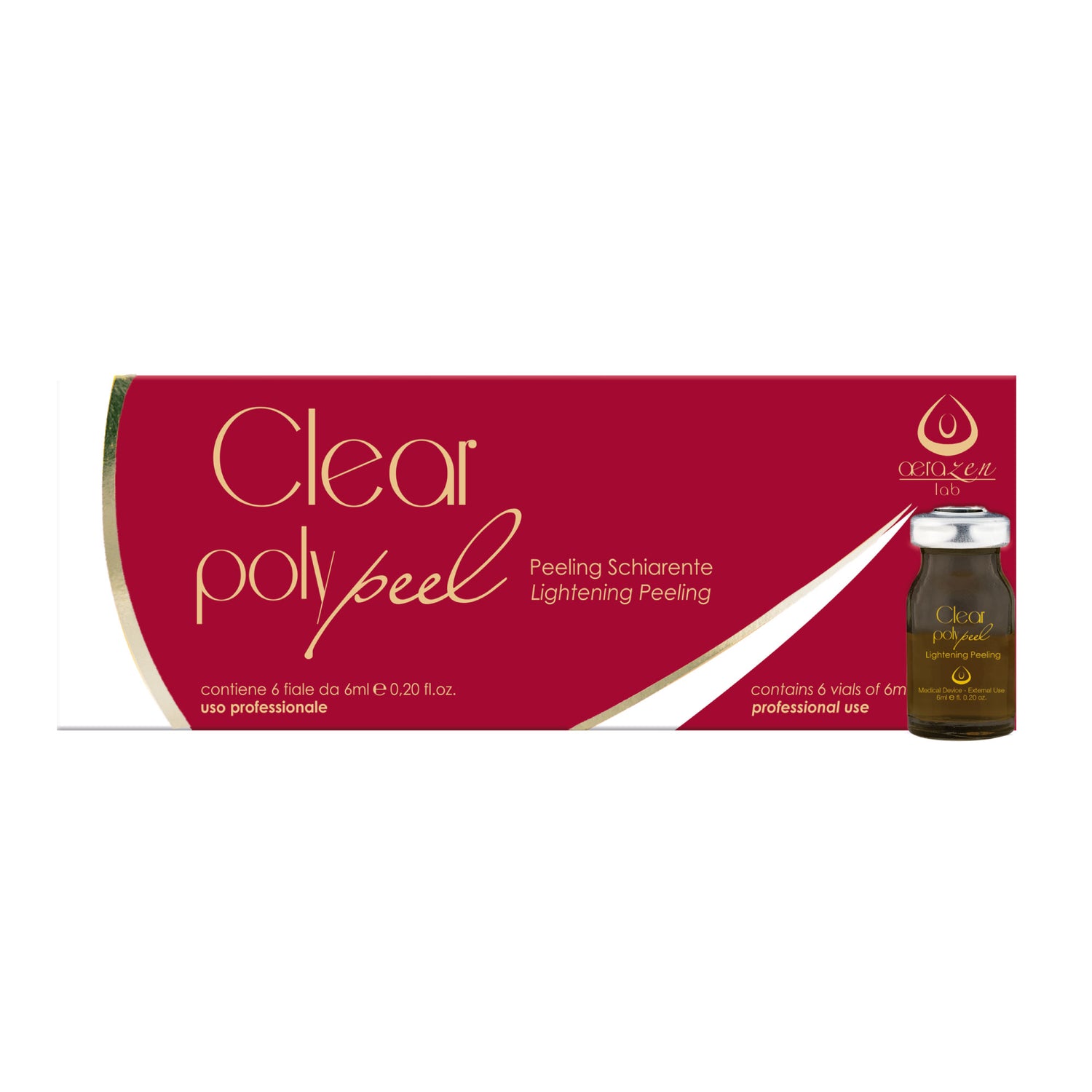 CLEAR POLY PEELING - Peeling Schiarente per Cura ACNE in fase Attiva - Aerazen Lab.